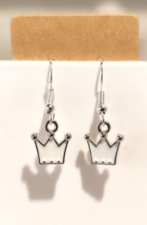 Par de pendientes dama blanco