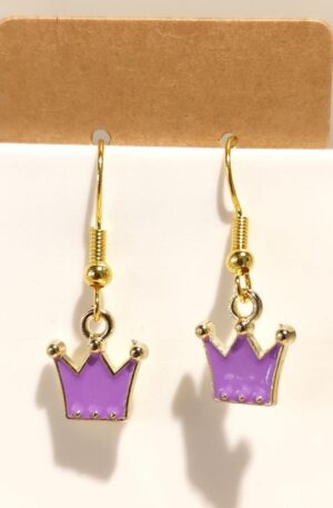 Par de pendientes dama lila