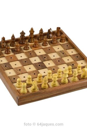 Ajedrez para invidentes de madera 30mm
