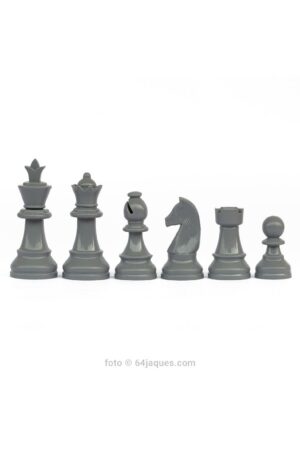 Piezas de ajedrez de plástico irrompibles de colores - Gris