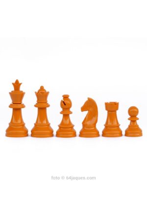 Piezas de ajedrez de plástico irrompibles de colores - Naranja